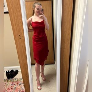 red midi dress size M